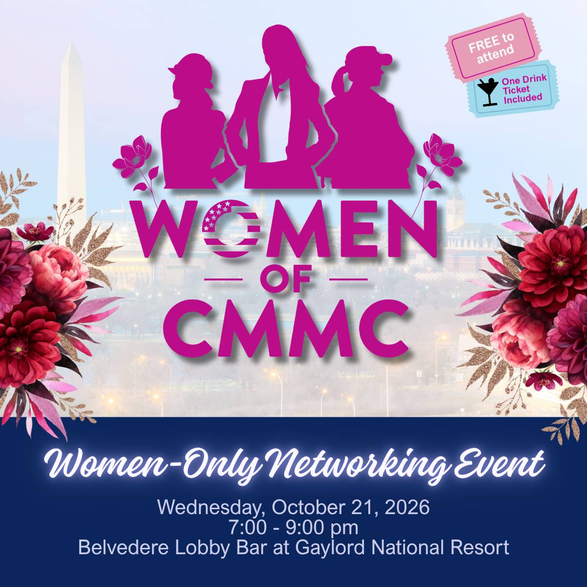Women of CMMC networking event details for CS5 East 2026