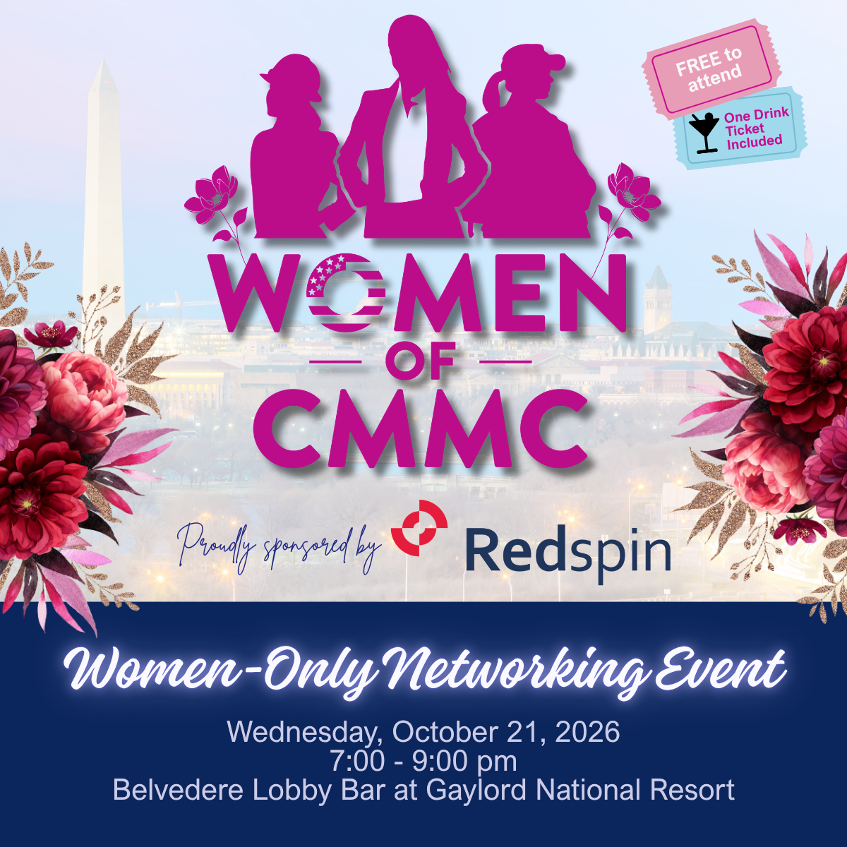 Women of CMMC networking event details for CS5 East 2026